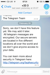 Screenshot Telegram